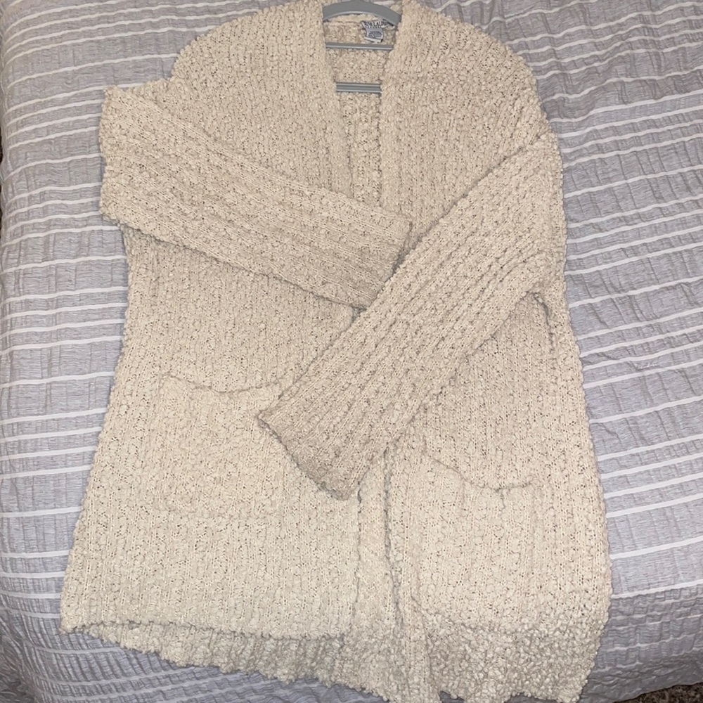 Sabrina Lauren cream cardigan.
